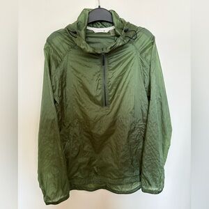 Theory Lightweight Packable Green Windbreaker Jacket Size S